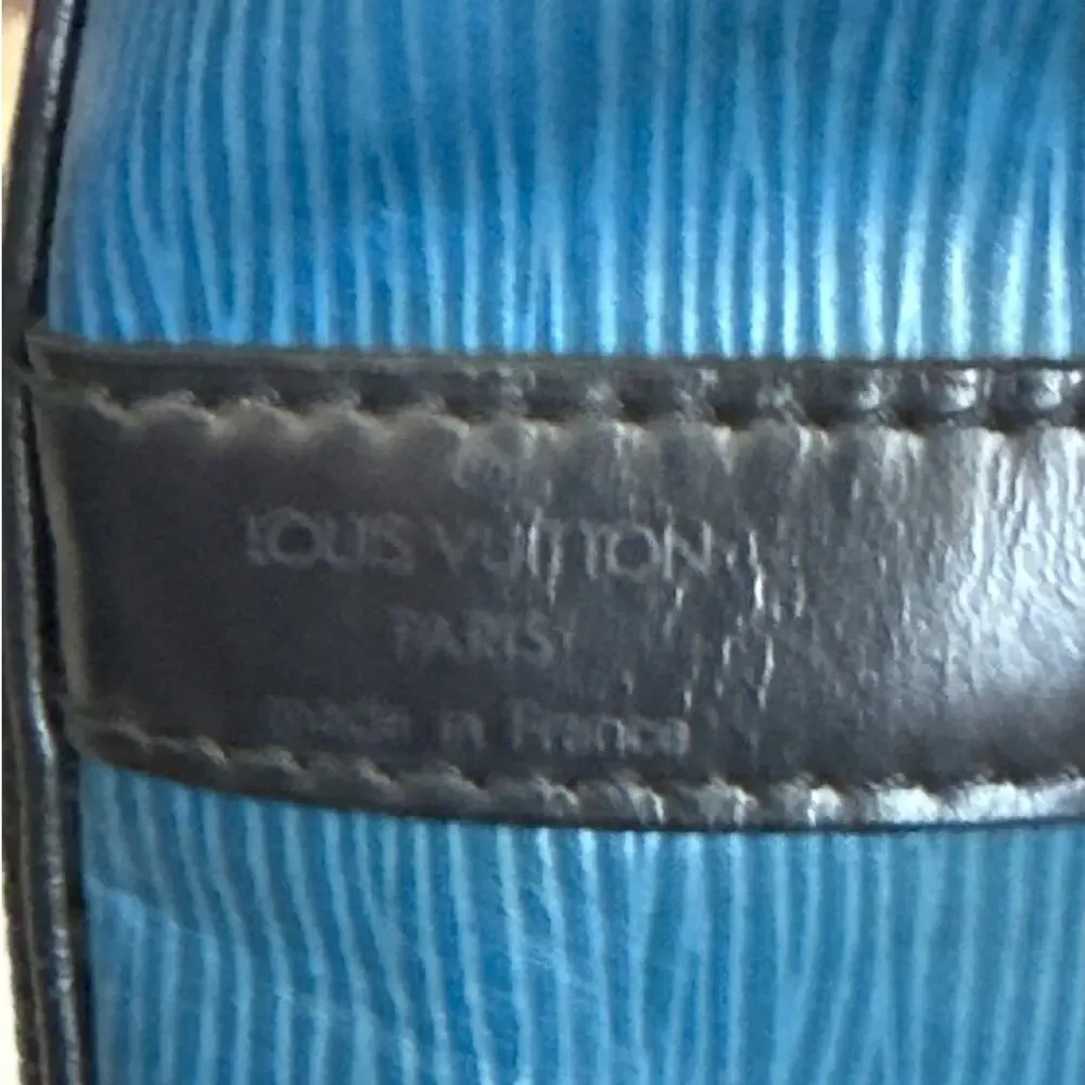 Louis Vuitton Blue Epi Leather Crossbody with Black Trim
